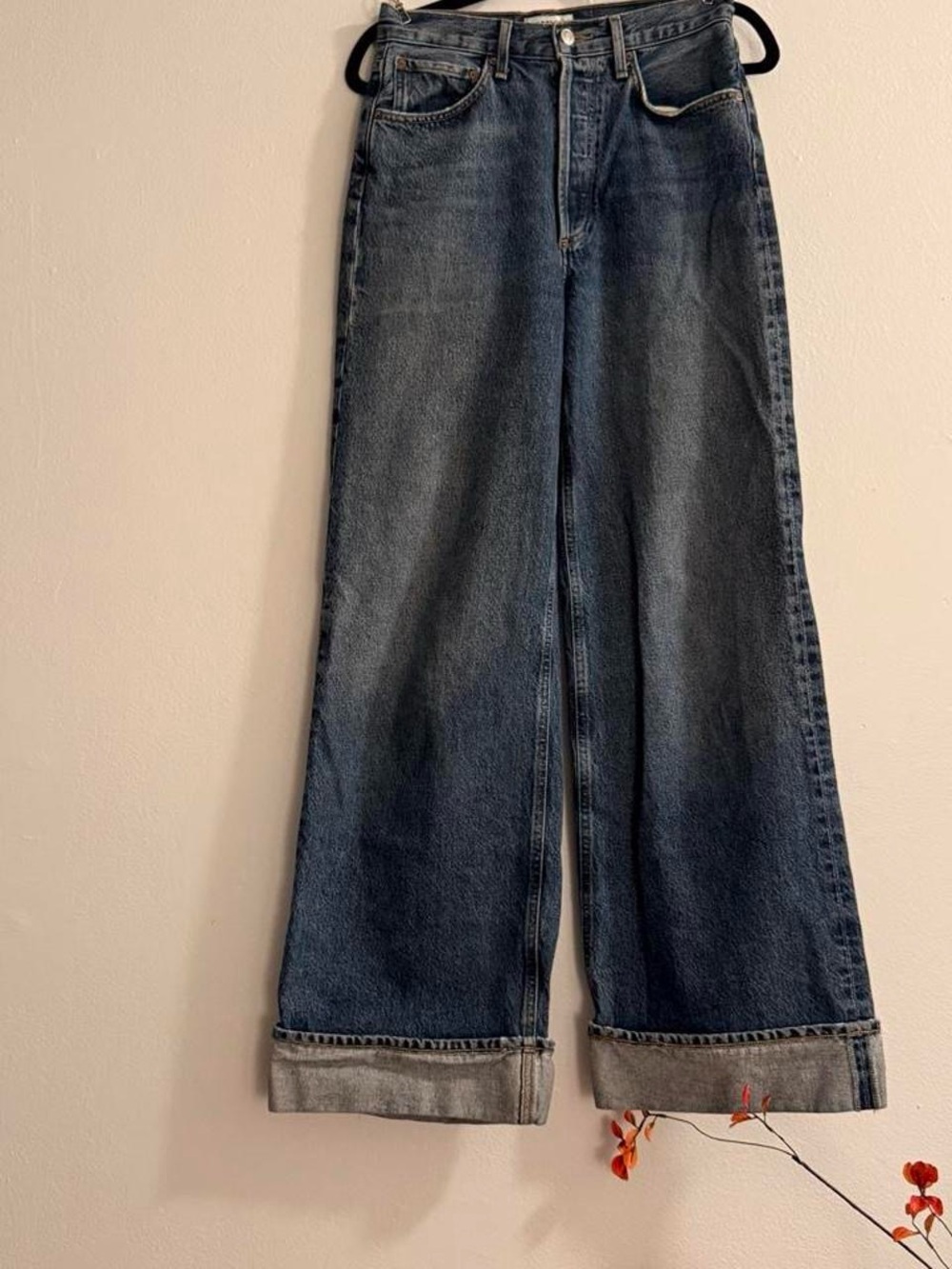 Agolde Dame High Rise Wide Leg Cuffed